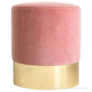 Velvet Nickel Base Azucena stool